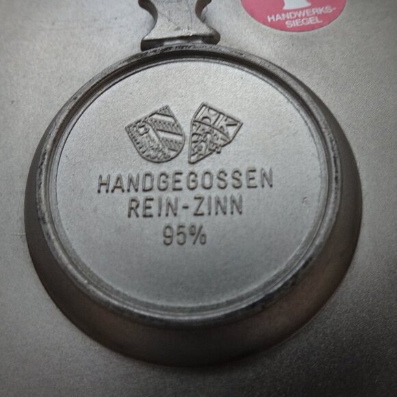 Vintage Zinn-Giesser-Innung 5” Pewter Handwerks Plate Signed Siegel Nurnberg - Picture 6 of 6